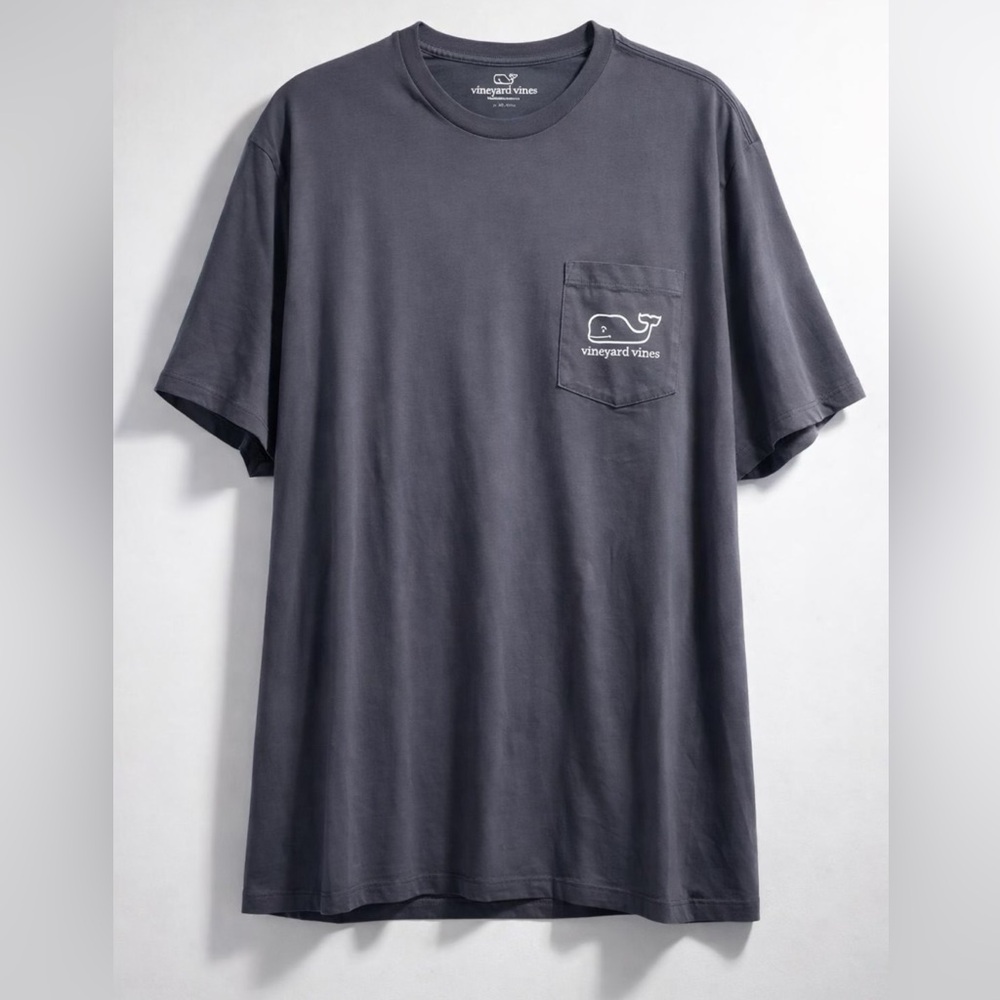 Vineyard Vines Men's Charcoal Pocket Tee - Picture 2 of 4